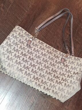 Michael Kors Gray MK Logo Tote